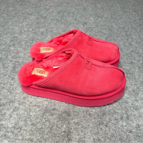 UGG DISCOQUETTE GENUINE SHEARLING SLIDE SLIPPER IN PINK GLOW. Sz: 8 - Picture 7 of 10
